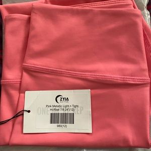 Zyia Pink Metallic leggings